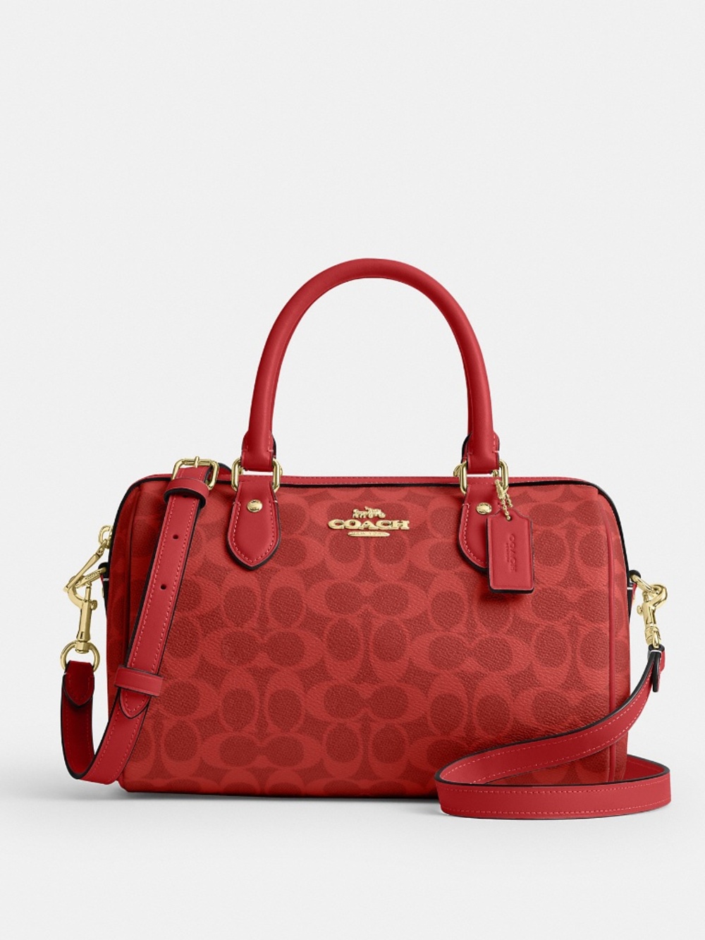 NWT Coach  Rowan Satchel Bag In Signature Canvas